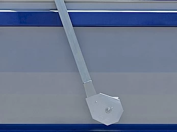 Détail du système de bâchage Flip-Tarp pour les bennes à basculement arrière